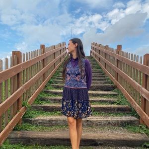 Colorful purple dress